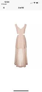 Alexander McQueen Rib Knit Cutout High Low Mesh Dress Sz 42-44 - Picture 1 of 6