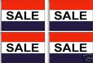 Sale Polyester Flag Banner Sign | 3'x 5' | Combo 4 Pack | All Weather - Picture 1 of 1