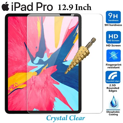 Tempered Glass for Apple iPad PRO 12.9 inch screen protector Guard 2018 2019 - Image 1 of 3