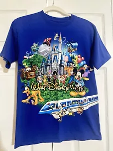 Walt Disney World Disney Characters Monorail Wrap Around Y2K T Shirt Size Small - Picture 1 of 8