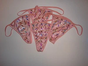 Confezione 4 Mutandine Perizoma Perizoma Lingerie Intimo ~ Taglia 5 ~ Rosa - Foto 1 di 7