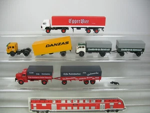 Camion AJ421-0,5# 4x RMM ecc H0: Mercedes MB Danzas + MAN Sandlerbräu + birra Egger ecc - Foto 1 di 5