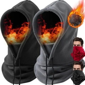 Cold Weather Balaclava Ski Mask Warm Hood Winter Fleece Face Mask for Men Women - Picture 1 of 31