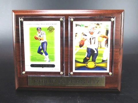 Philip Rivers San Diego Chargers Wood Wall Picture 7 7/8in, Plaque NFL Football Cover