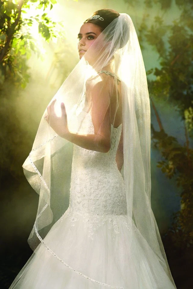 $1599 💕 VESTIDO DE NOVIA ALFRED ANGELO DISNEY CUENTO DE HADAS CENICIENTA 216 MARFIL 14 Foto 1 de 4