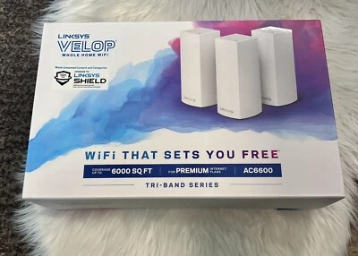 Linksys Velop WHW0303 AC6600 Tri-Band Whole House Mesh Technology Wi-Fi Nodes - Image 1 of 4