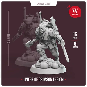Carmesí Legion Unter de Artel W - Commissar's Kill Team Militarum Traitoris sede - Imagen 1 de 11