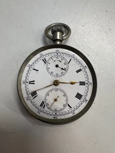 RELOJ BOLSILLO CRONÓGRAFO POLICÍA MILITAR ANTIGUO RARO - STAUFFER - Imagen 1 de 15