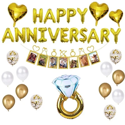 Feliz Aniversario Decoraciones Feliz Aniversario Banner Feliz Aniversario Bola... Foto 1 de 4