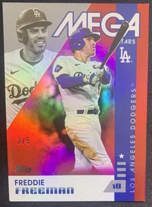 2025 Topps Mega Stars Red Foil /5 Freddie Freeman Los Angeles Dodgers #MS2-2 - Picture 1 of 2