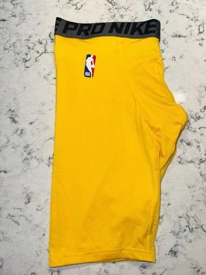 Men’s NBA Nike Pro Dri-Fit Team Issued Compression Tights Shorts Yellow 2XL NWOT - Image 1 of 4