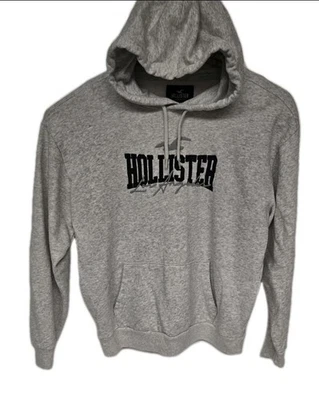 Hollister Sudadera con Capucha Para Hombre Grande Pullover Sudadera Gris Los Ángeles Bordada Foto 1 de 4