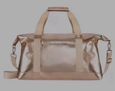 JENNIFER LOPEZ JLO Large Gold Weekend Overnight Travel Bag NEW W/Tags/Long Strap - Image 1 of 4