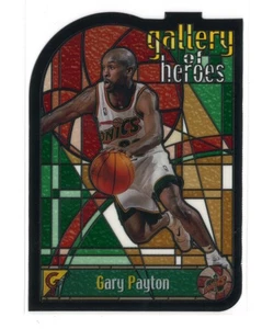 Gary Payton 1999-00 Topps Gallery #GH6 Gallery of Heroes Stained Glass HOF! - Picture 1 of 4