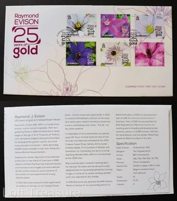 Guernsey Stamps "Raymond Evison - 25 Years Gold at Chelsea" First Day Cover 2013 - Image 1 of 3