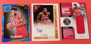 OG ANUNOBY AUTOGRAFO ROOKIE CARD + ROOKIE JERSEY CARD #39/99 + DONRUSS RATED RC - Foto 1 di 8