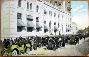 1907 Postcard: 'Automobile Drive, Royal Alexandra Hotel - Winnipeg, Manitoba' - Picture 1 of 1