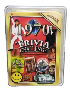 Flickback 1970 Trivia Challenge Playing Card Trivia Deck plus Playing Cards Case - Picture 1 of 6