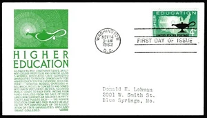 1206 4c Higher Education FDC Anderson green cachet Nov 14, 1962 - Picture 1 of 1