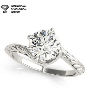 IGI Certified D/VS 2.00ct Round Cut Lab Grown Diamond Solitaire Engagement Ring. - Picture 1 of 36