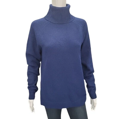 Suéter Denim Co Heritage Novedad Punto Cuello Alto Talla Pequeña Pullover Azul Foto 1 de 4