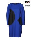 RRP €500 PIAZZA SEMPIONE Shift Dress Size IT 44 / M Wool Blend Colour Block