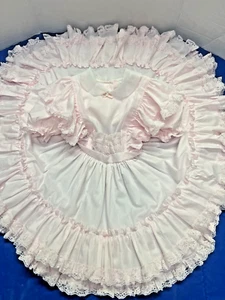 Lilo Girls Sz 6X Full Circle Pink Pageant Dress Ruffles Frilly Lacy Layers - Picture 1 of 13