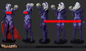 Comisión de prueba de artista modelo proxys para elfo oscuro/nocturno SYX para fans de Manaworld - Imagen 1 de 12
