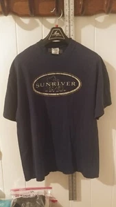 Sun River Oregon Men's T-Shirt Xl Graphic Print Blue Short Sleeve Small hole  - Picture 1 of 11