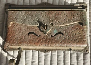 Antique Panch Style Hammered Bronze Coppered House Mailbox Newspaper Wall Mount - Picture 1 of 11