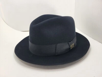 DOBBS DAYTON 1 BLACK FUR FELT HAT FEDORA MADE IN USA - Image 1 of 4