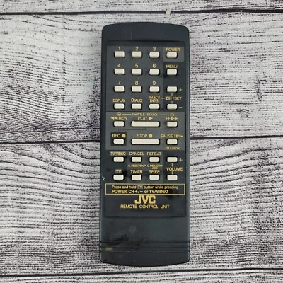Genuine JVC GUR64EC1086 Remote Control RX307TN RX307TNJM RX309TN & TNJM TV VCR - Image 1 of 3