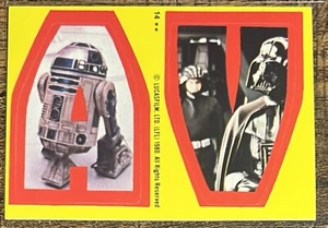 1980 Topps Star Wars Empire Strikes Back Sticker #14 Darth Vader / R2D2 - Picture 1 of 2