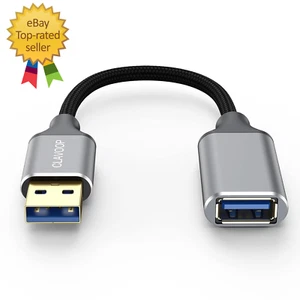 Short USB Extension Cable 6 Inch, USB a 3.0 Extender Male to Female Cord Braided - Picture 1 of 9