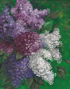 8x10 print of painting RYTA Lilac art Easter flower Spring garden shabby sheek - Picture 1 of 1