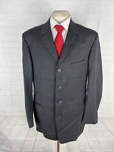 Pierre Cardin Men's Dark Grey Solid Wool Suit 43L 36X30 $495