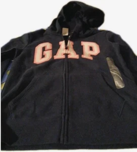 Gap Kids Sweatshirt Full Zip Hooded With Pockets Pink And Navy Size XL (12) Girl - Picture 1 of 6