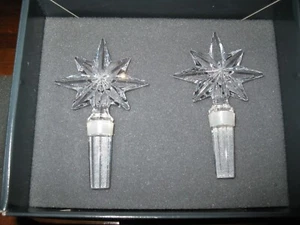 Waterford Crystal - Congratulation WIne Bottle Stoppers - 1 Pair NIB - Picture 1 of 4
