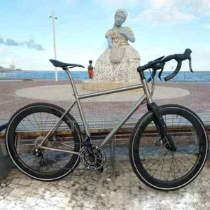 TIRIS CR2 Titanium Gravel Bike Frame Cycling Framework 700C Custom Thru Axle - Picture 1 of 23