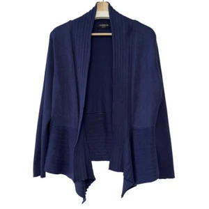 Liz Claiborne Damen Petite Large offene Strickjacke leichter Strickpullover blau - Bild 1 von 6