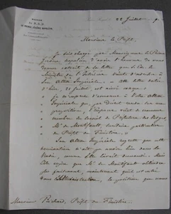 Nomination Prince Jérôme Napoléon Conseil des Vosges. Montifault Signé Drut.1859 - Picture 1 of 2