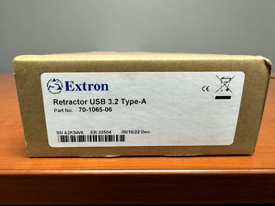 Extron 70-1065-06 Retractor USB 3.2 Type-A, Type-A to USB Type-B; 3 feet - Image 1 of 3