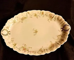 Haviland Limoges Princess Pattern - 14" x 10" Gilt Edged Serving Platter - Used - Picture 1 of 3