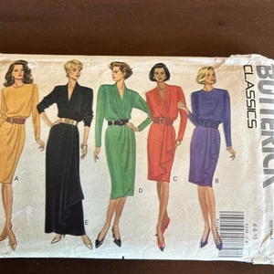 butterick patterns 5102 Misses Dress With Mock Sarong Overlay Sz 6-8-10 - Picture 1 of 3