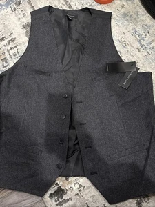 STRUCTURE MODERN FIT FASHION VEST BLACK SIZE MEN L - Picture 1 of 13