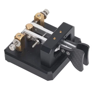 (Black)CW Button Morse Code Button Carbon Fiber Paddle Automatic For Training - Zdjęcie 1 z 12