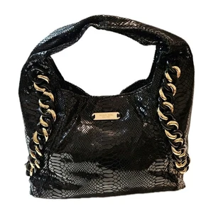 Michael Kors Python Schlangenleder Hobon groß schwarz Ledertasche gebraucht, in einwandfreiem Zustand  - Bild 1 von 14