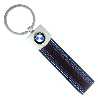 Keyring Chain For BMW Car Key Fobs Merch Gift Driver Father Luxury Leather Look