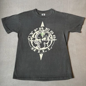 Vintage 90’s Cypress Hill Shirt Size Large GEM Tag Blunted Skull Single Stitch - Picture 1 of 14
