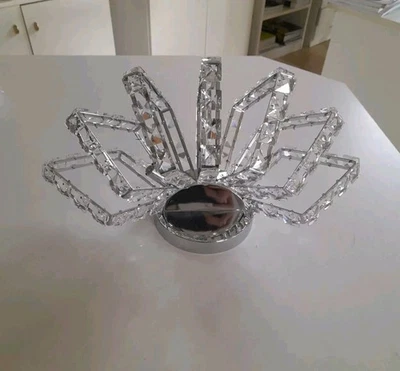 Applique Da Parete In Cristallo Lampada Metallo Cromato Crown Ideal Lux Moderna - Immagine 1 di 3